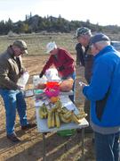 Setting up the aid station