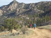 Runners approching