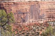 Beautiful desert varnish on the far canyon wall