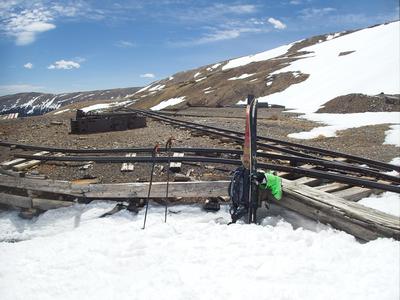 Upper mine at the junction of trails to Mt. Sherman and Mt. Sheridan